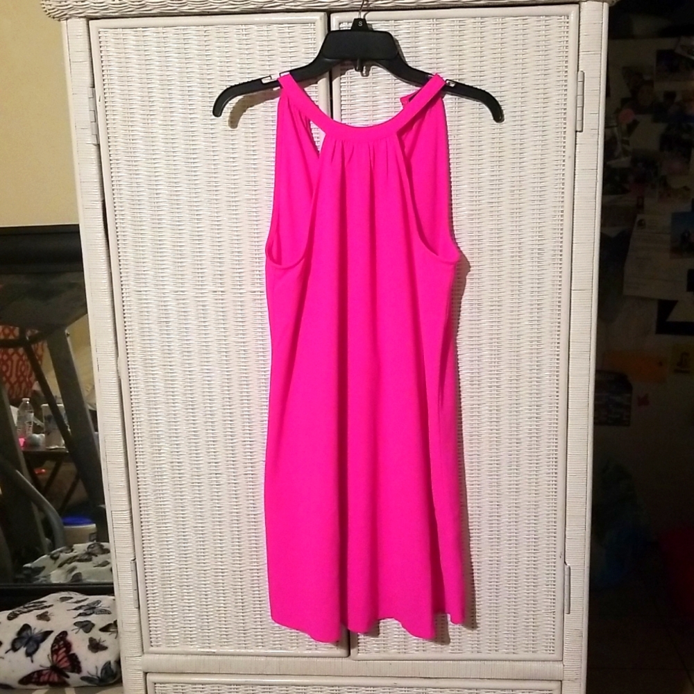 Women's Hot Pink Sleeveless Dress Size Medium
